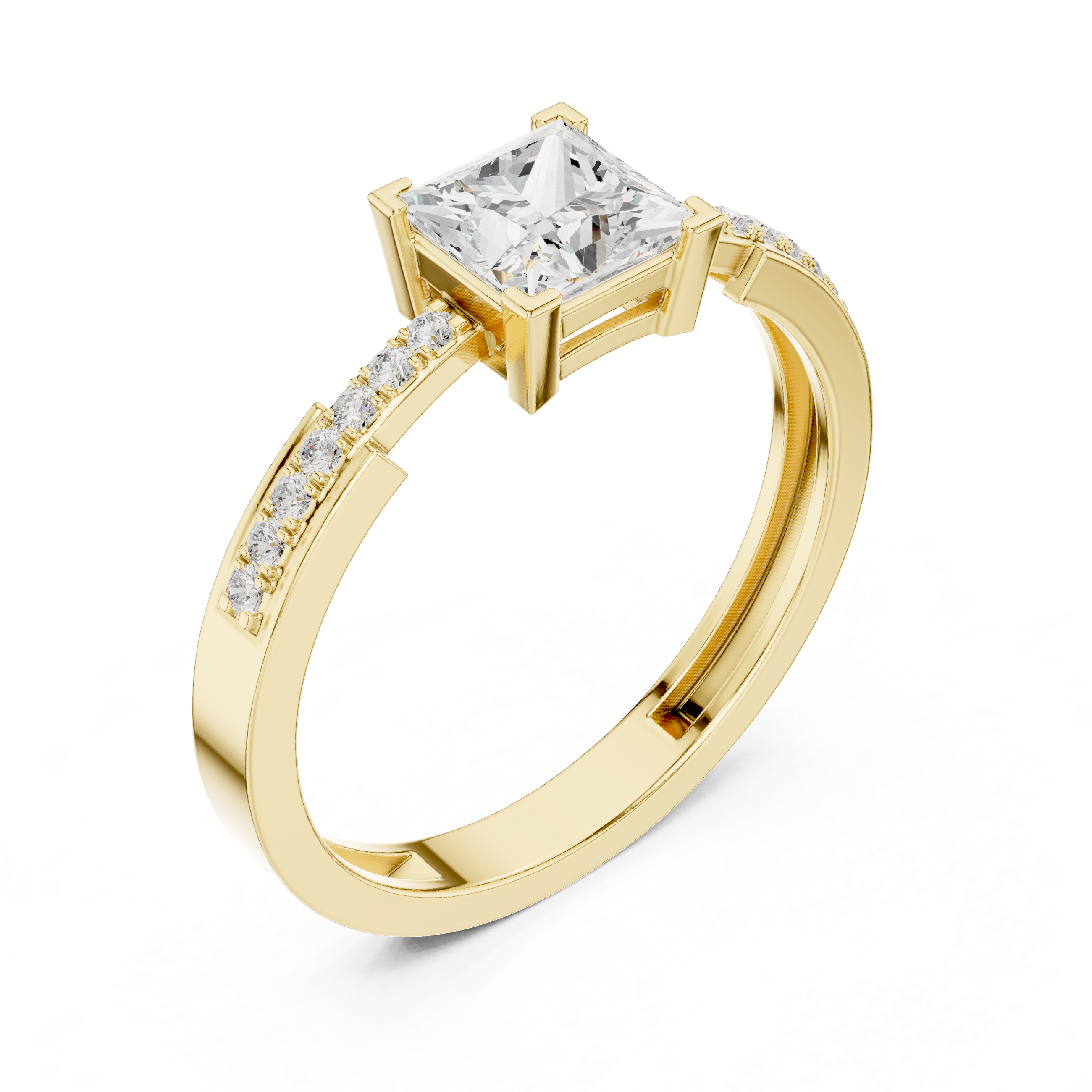 Princess Cut Solitaire Engagement Ring