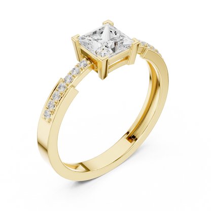 Princess Cut Solitaire Engagement Ring