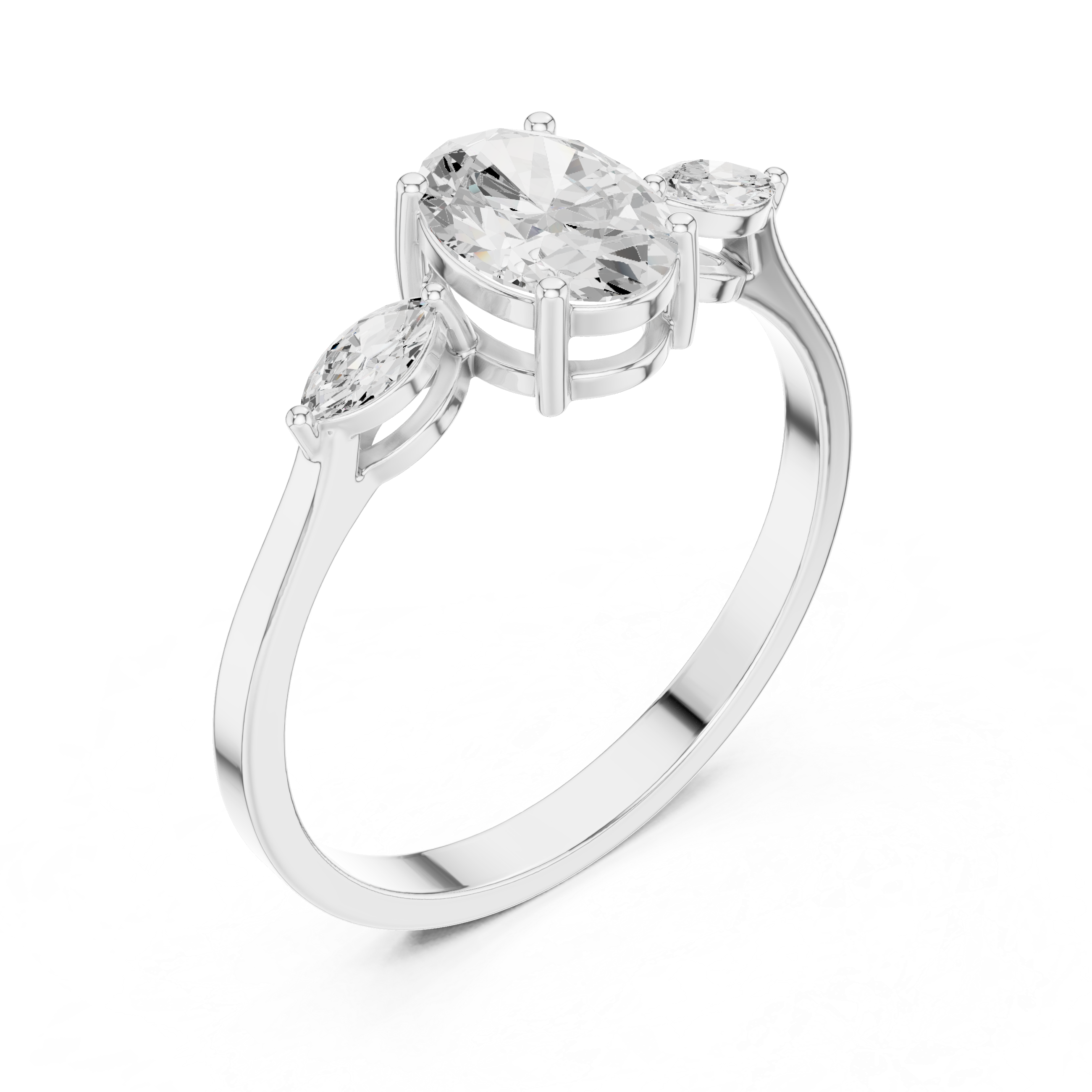 Oval & Marquise Horizon Trio Ring