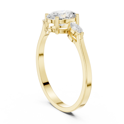 Oval & Marquise Horizon Trio Ring