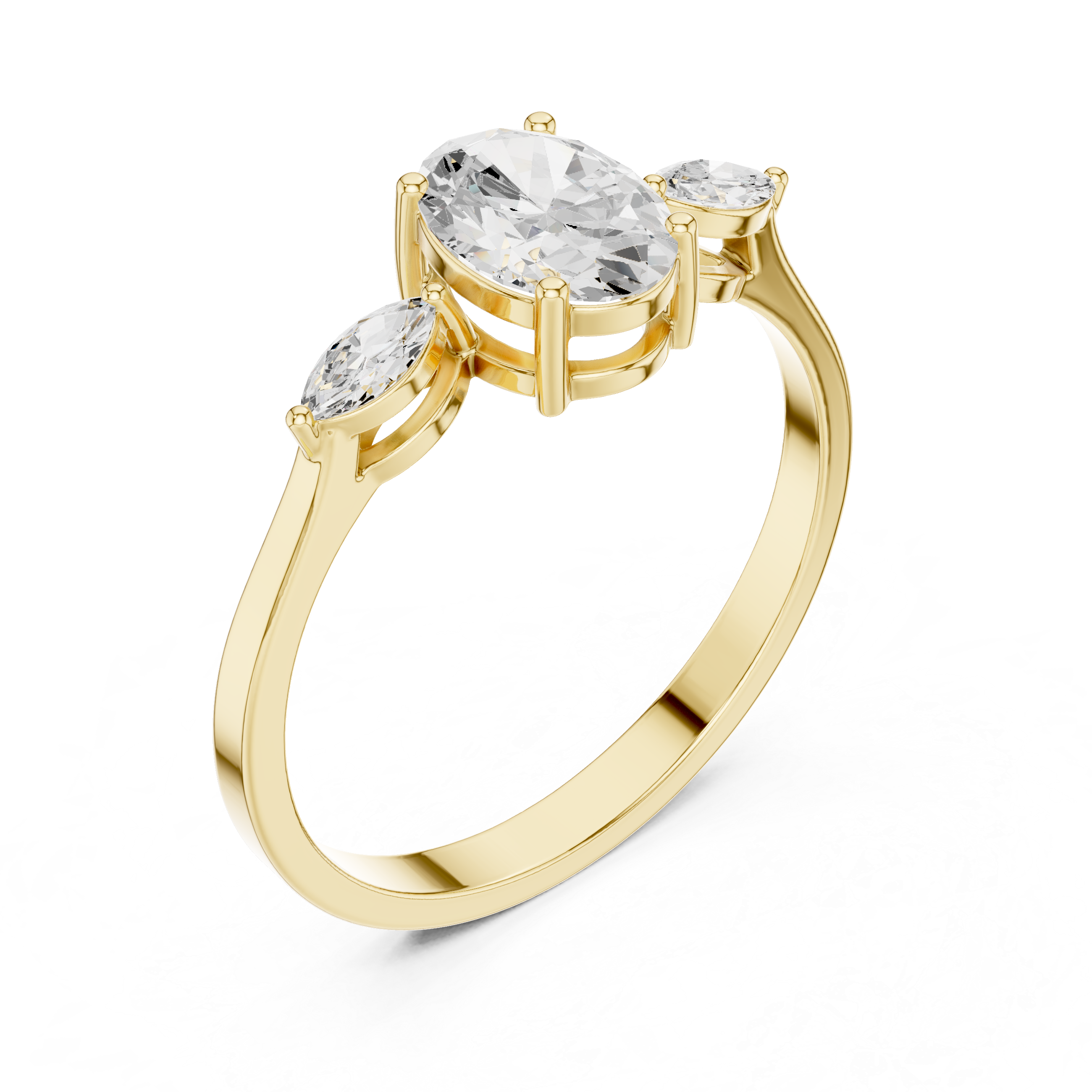 Oval & Marquise Horizon Trio Ring
