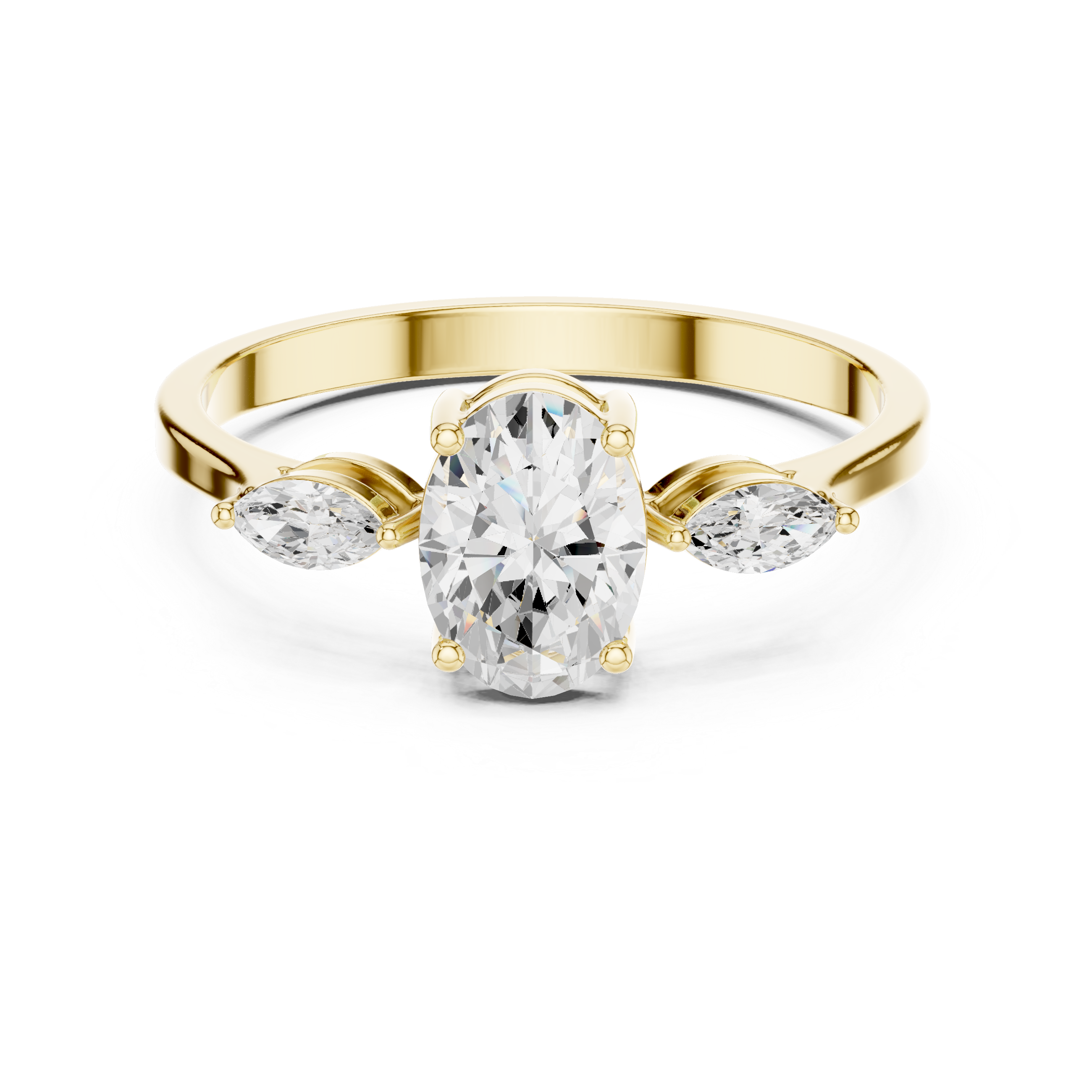 Oval & Marquise Horizon Trio Ring