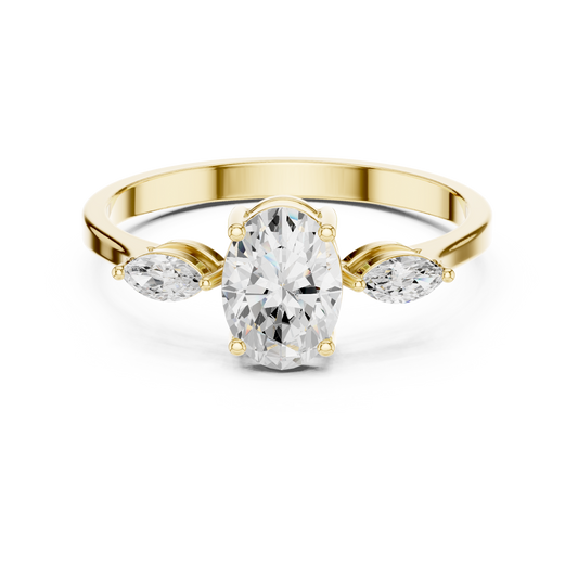 Oval & Marquise Horizon Trio Ring