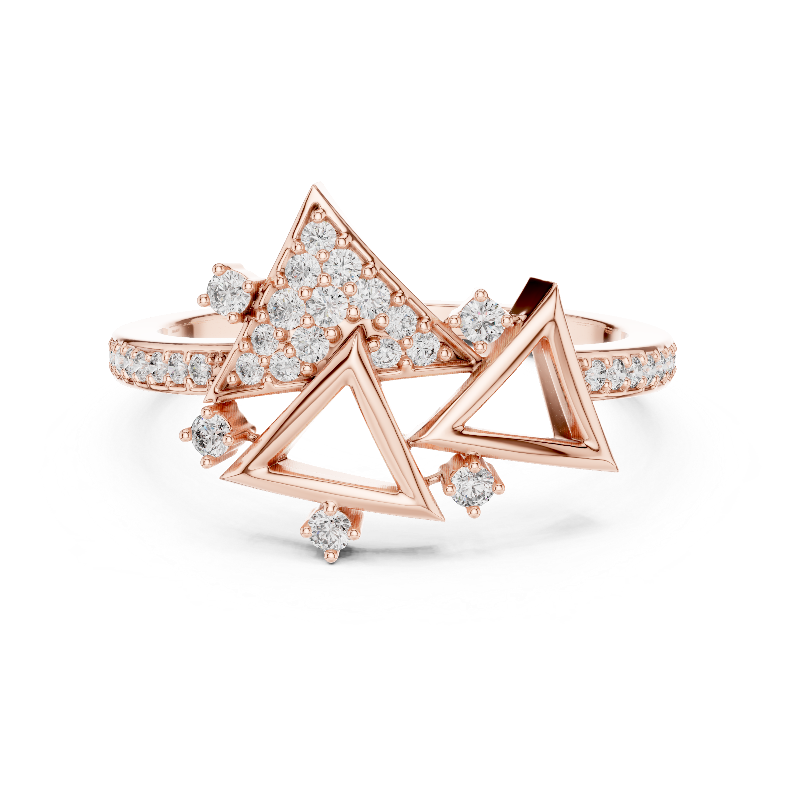Geometric Triangular Diamond Cluster Statement Ring