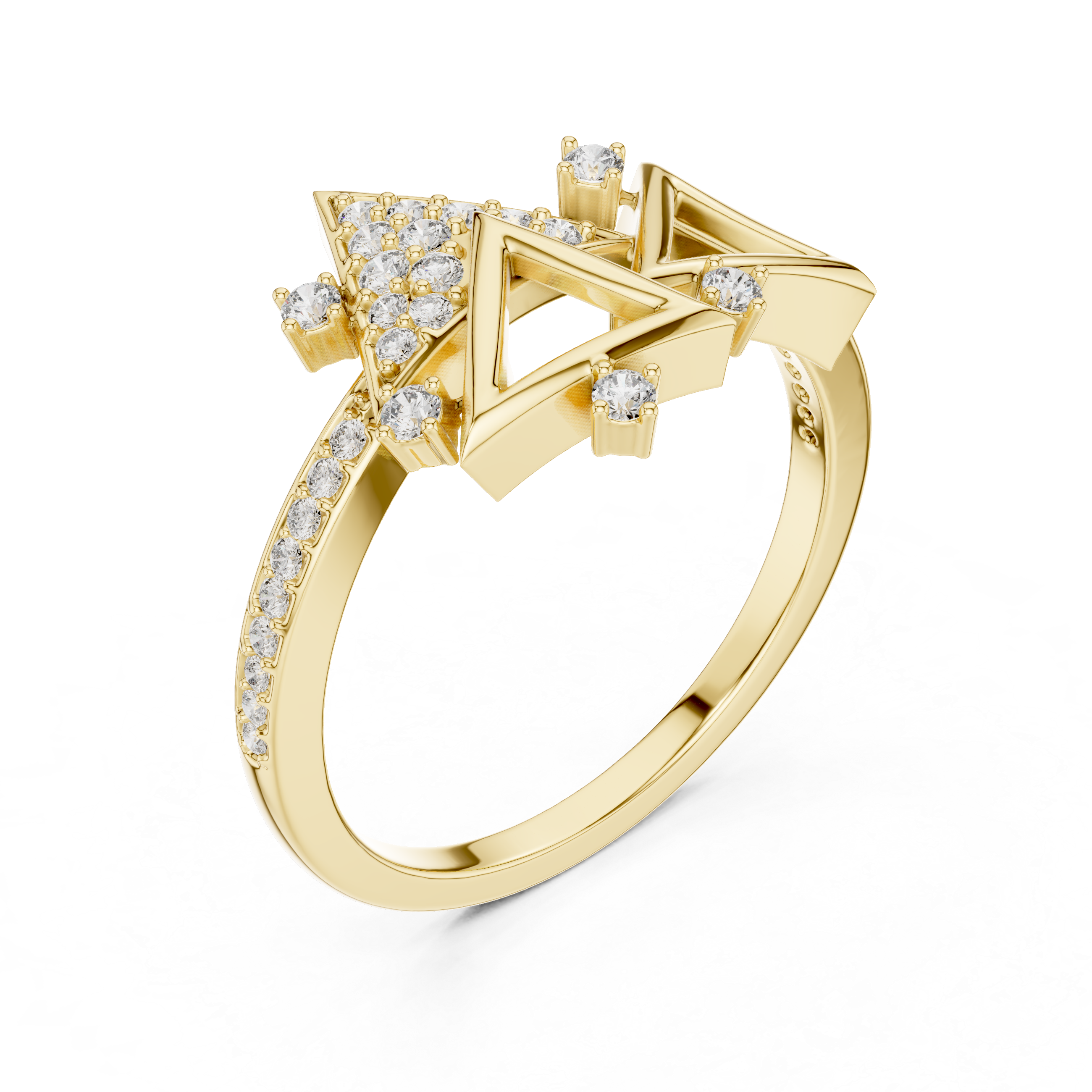 Geometric Triangular Diamond Cluster Statement Ring