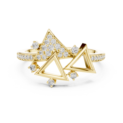Geometric Triangular Diamond Cluster Statement Ring