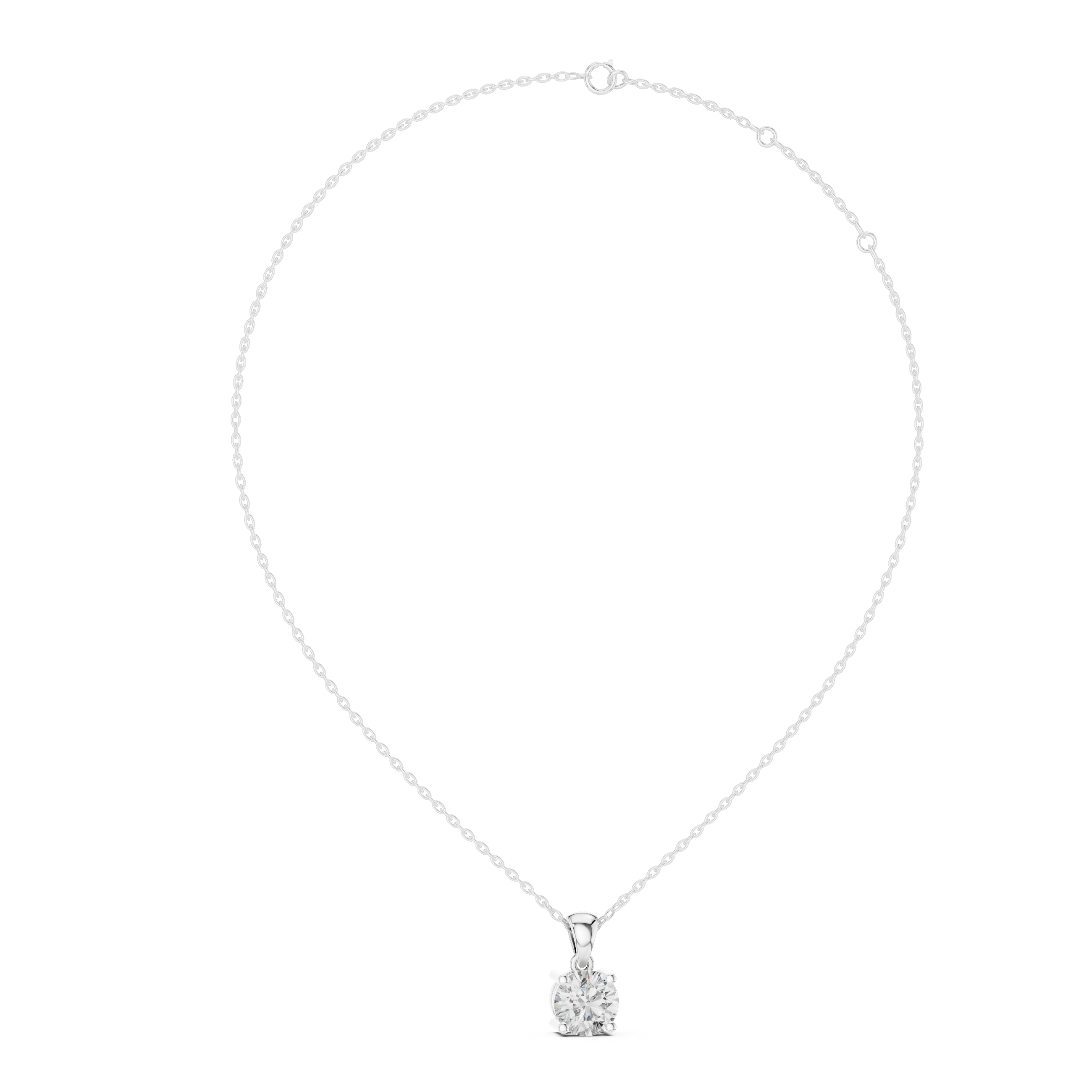 Classic Round Brilliant Solitaire Diamond Pendant