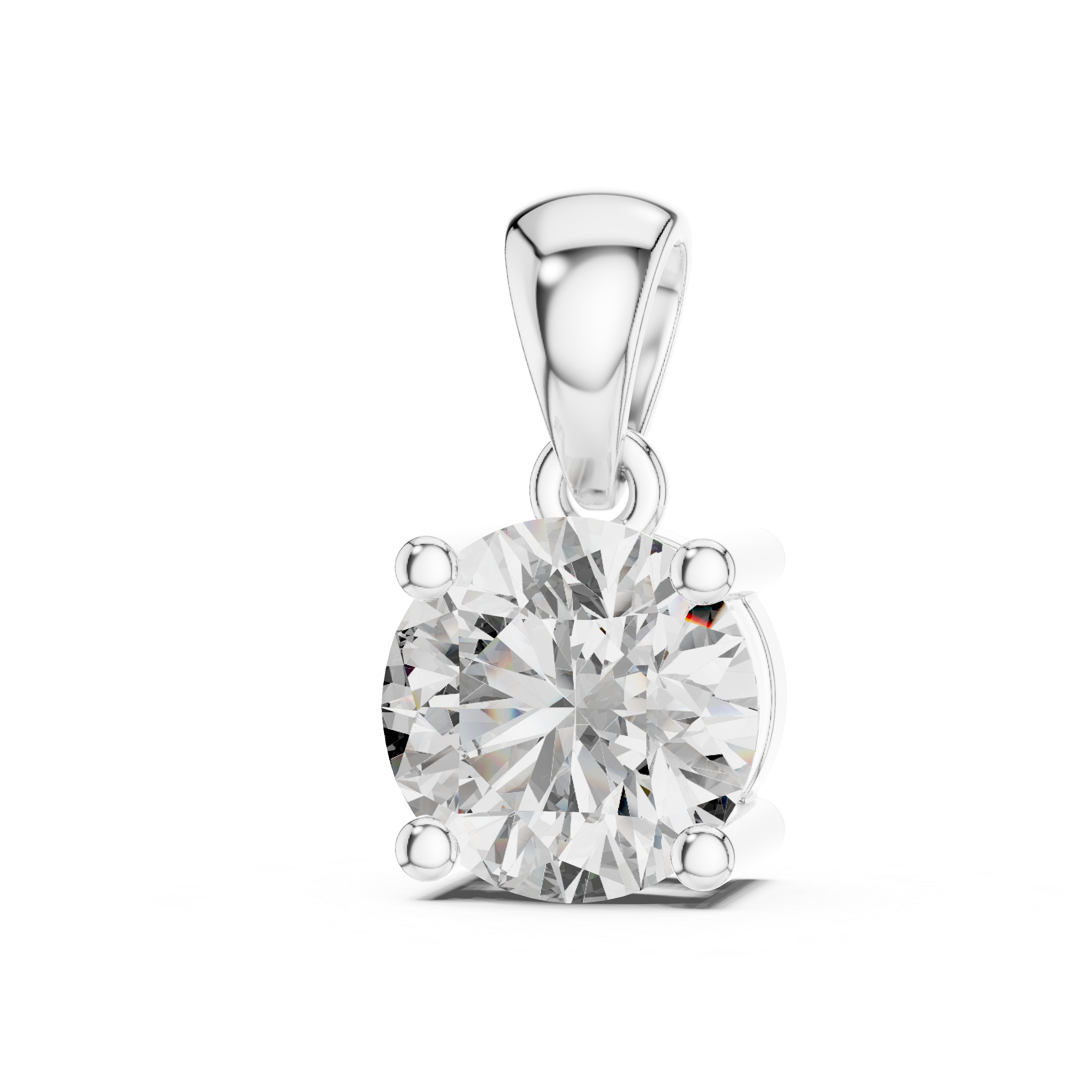 Classic Round Brilliant Solitaire Diamond Pendant