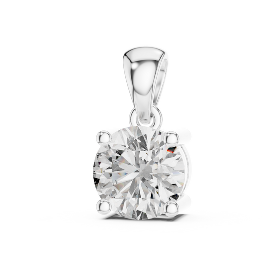 Classic Round Brilliant Solitaire Diamond Pendant
