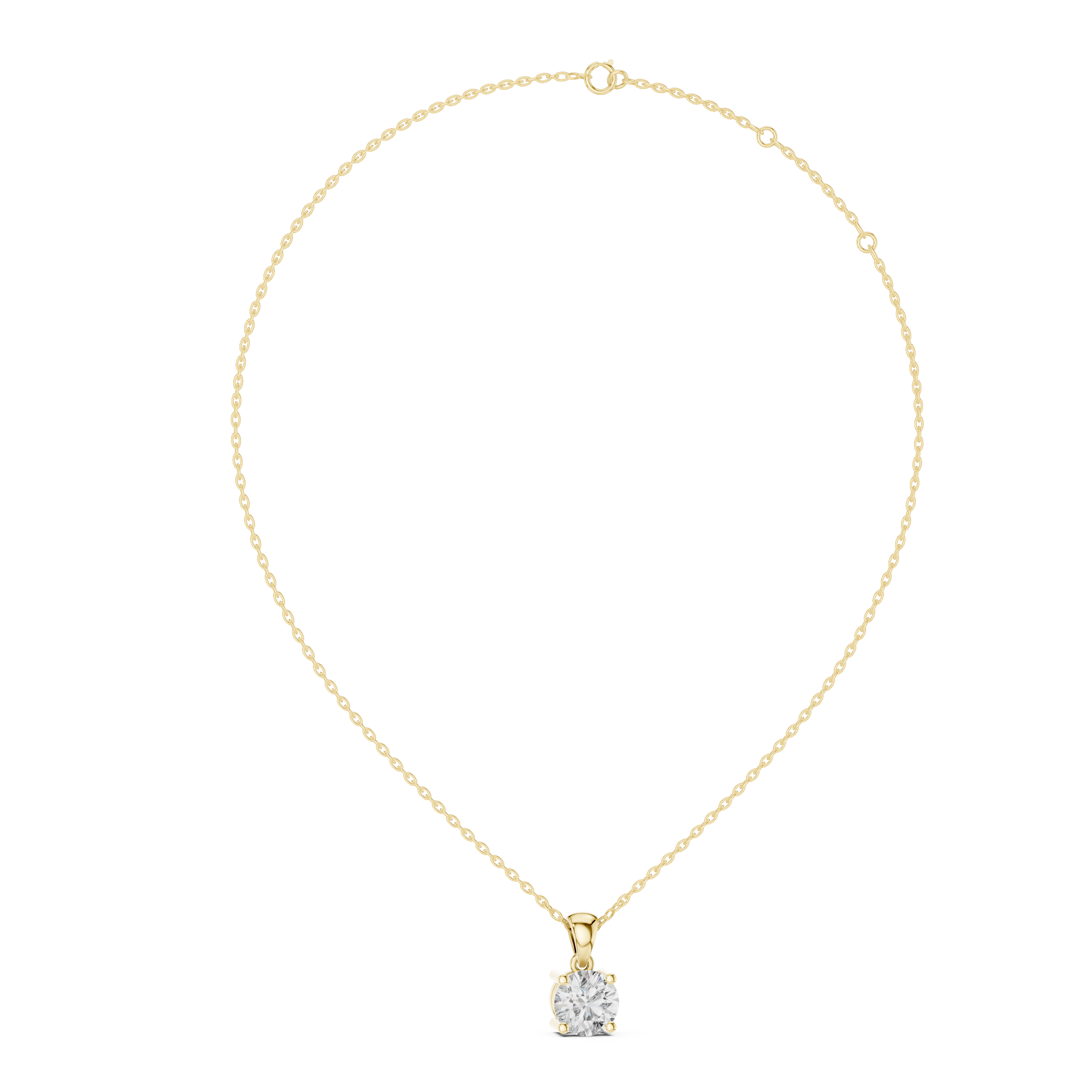 Classic Round Brilliant Solitaire Diamond Pendant