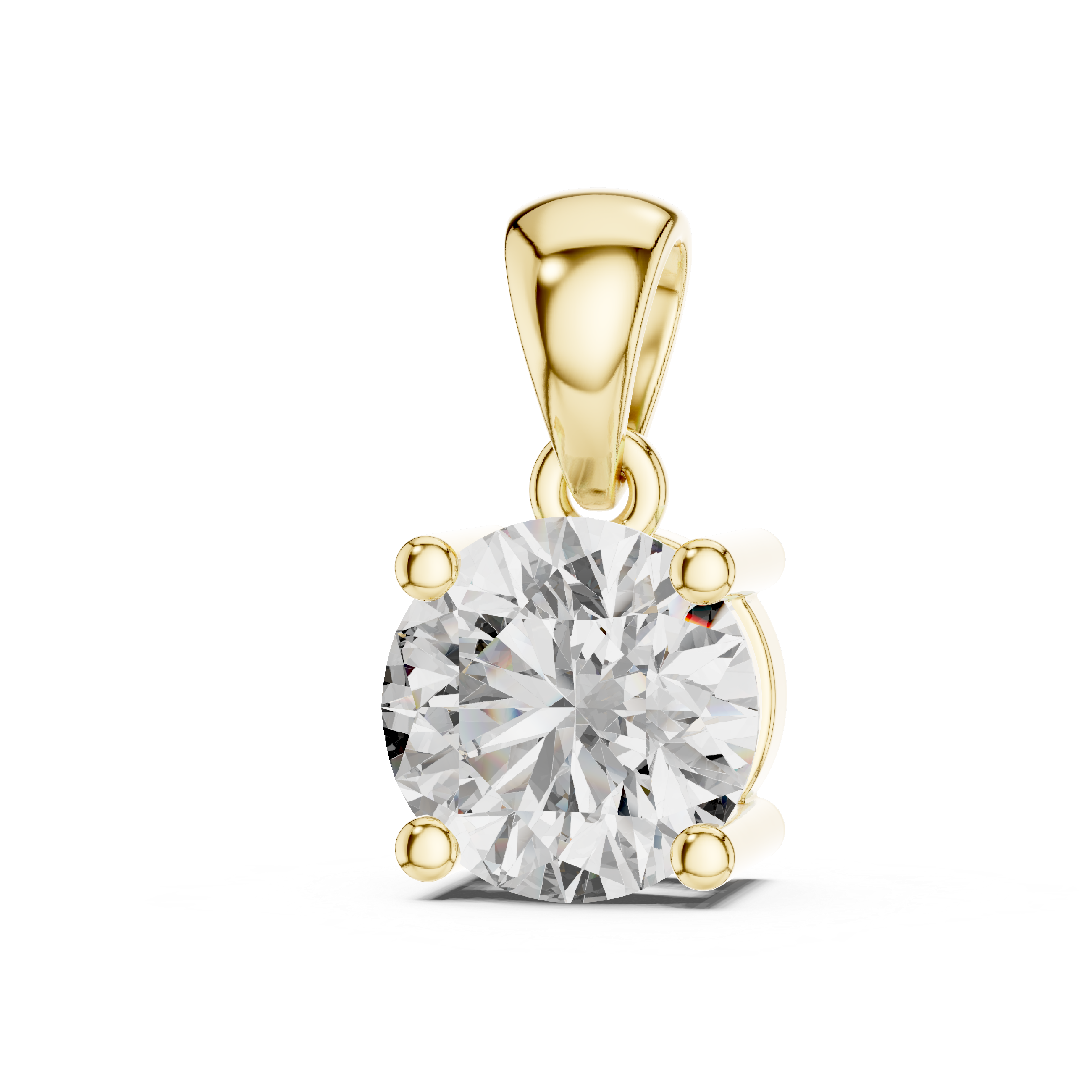Classic Round Brilliant Solitaire Diamond Pendant
