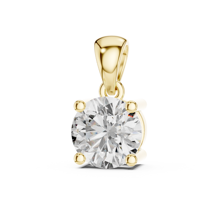 Classic Round Brilliant Solitaire Diamond Pendant