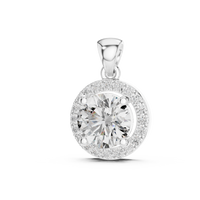 Halo Round Solitaire Diamond Pendant