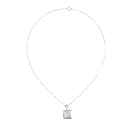 Princess Cut Solitaire Diamond Pendant