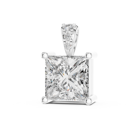 Princess Cut Solitaire Diamond Pendant