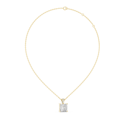 Princess Cut Solitaire Diamond Pendant