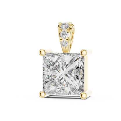 Princess Cut Solitaire Diamond Pendant