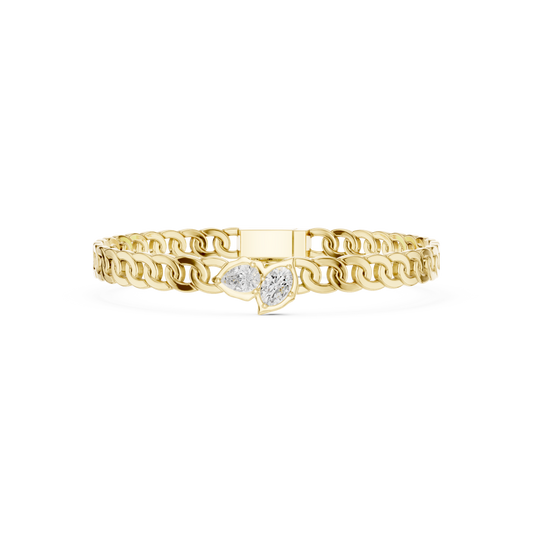The Vanguard Toi et Moi Curb Chain Bracelet