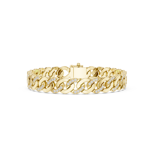 The Vanguard Diamond-Accented Cuban Link Bracelet