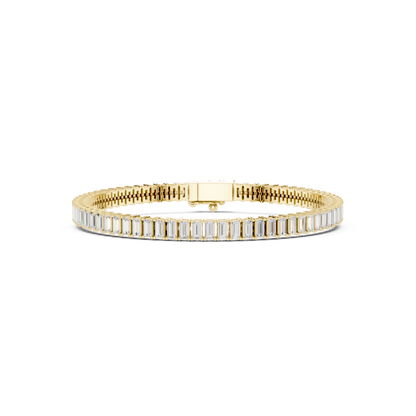 Bracelet tennis classique à maillons baguette