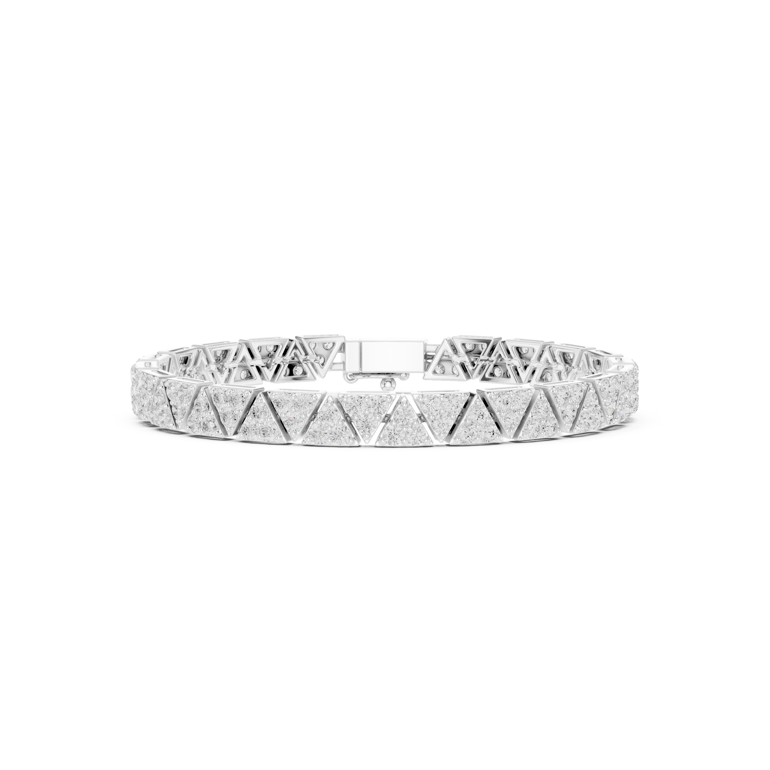 Triangle Cluster Tennis Bracelet