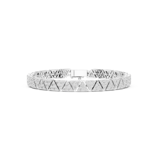 Triangle Cluster Tennis Bracelet