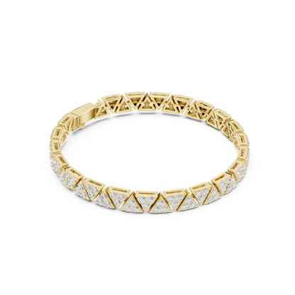 Triangle Cluster Tennis Bracelet