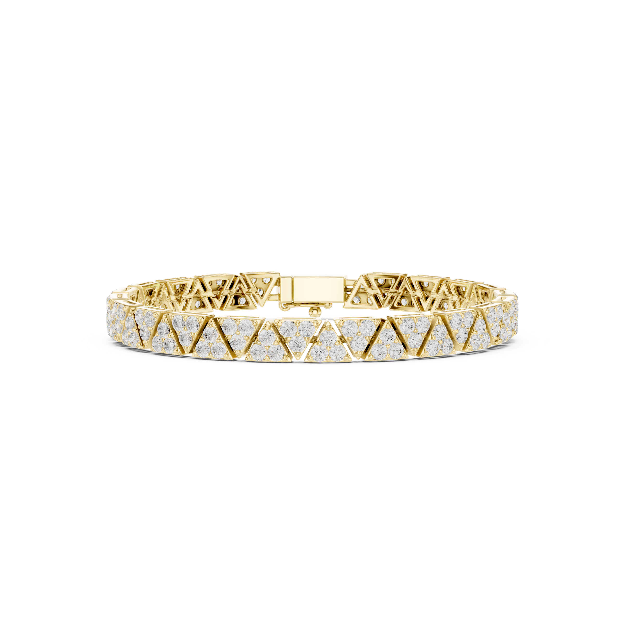 Triangle Cluster Tennis Bracelet
