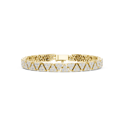 Triangle Cluster Tennis Bracelet