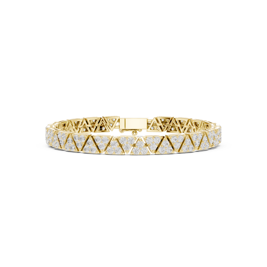 Triangle Cluster Tennis Bracelet