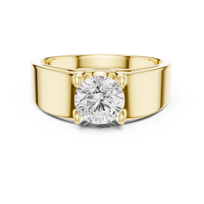 Modern Bold Solitaire Ring