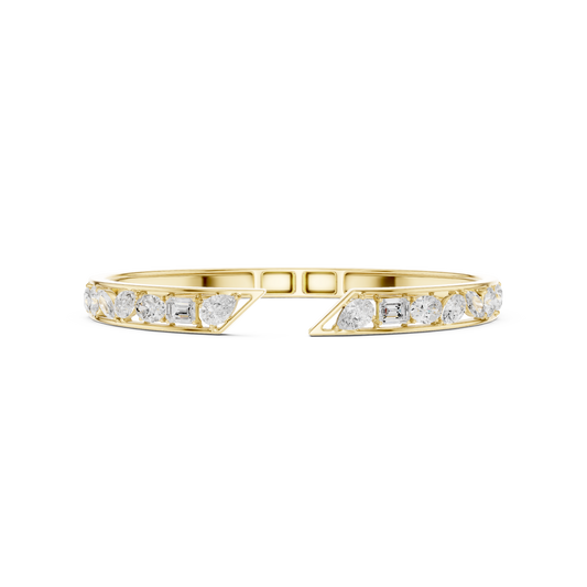 Multi-Cut Channel-Framed Bracelet