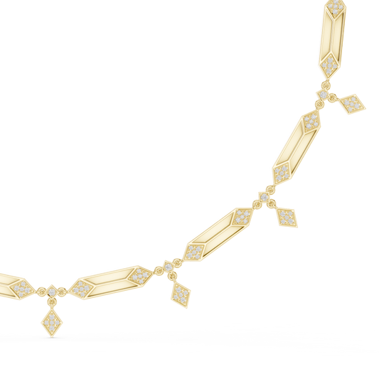 The Sovereign Rhombus Drop Station Necklace