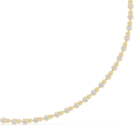Bezel-Set Station Diamond Tennis Chain Necklace