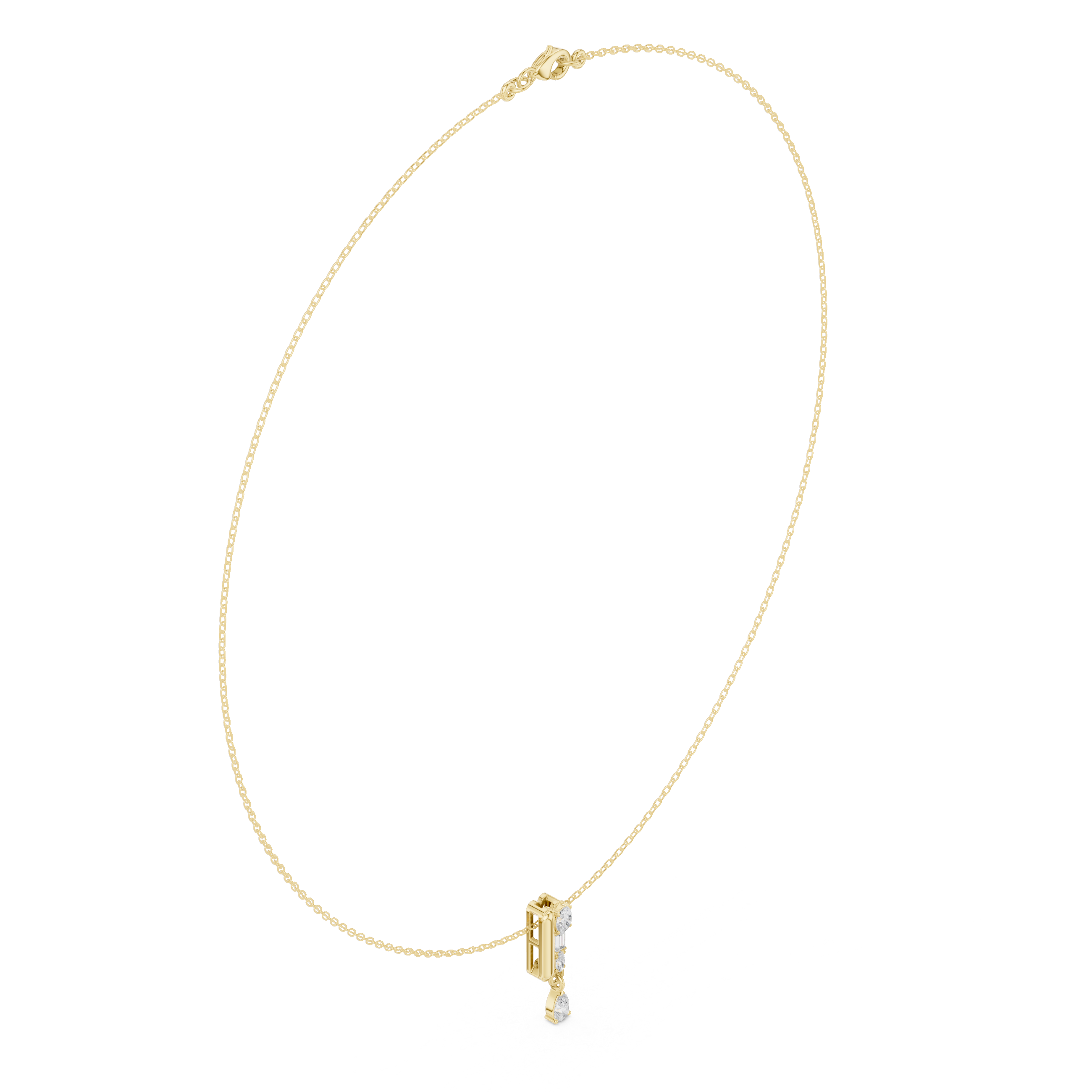 The Cresting Pear Drop Geometric Pendant