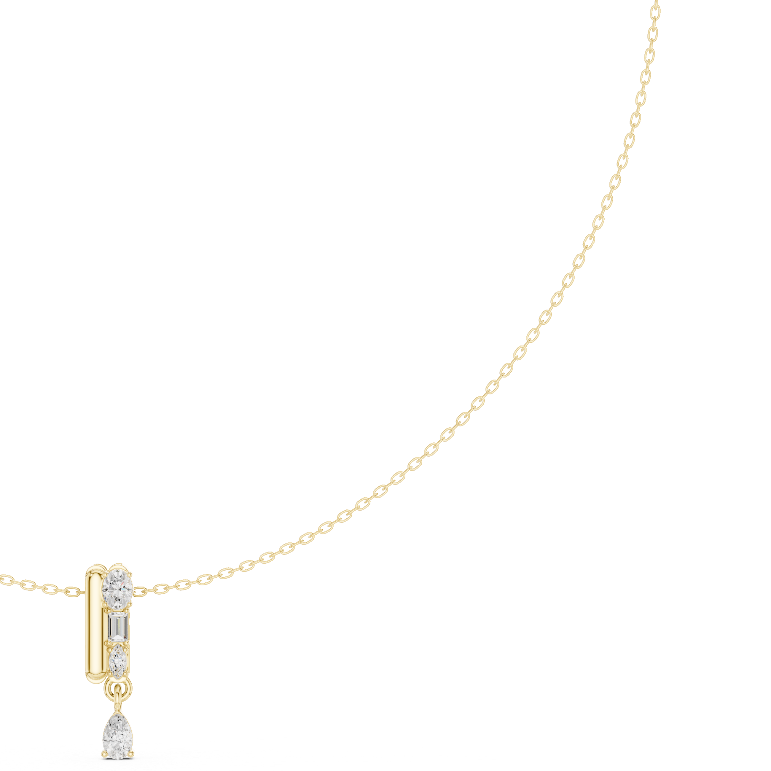 The Cresting Pear Drop Geometric Pendant