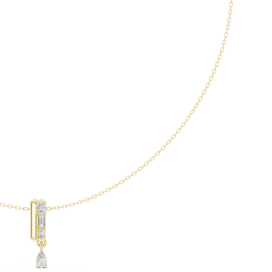 The Cresting Pear Drop Geometric Pendant