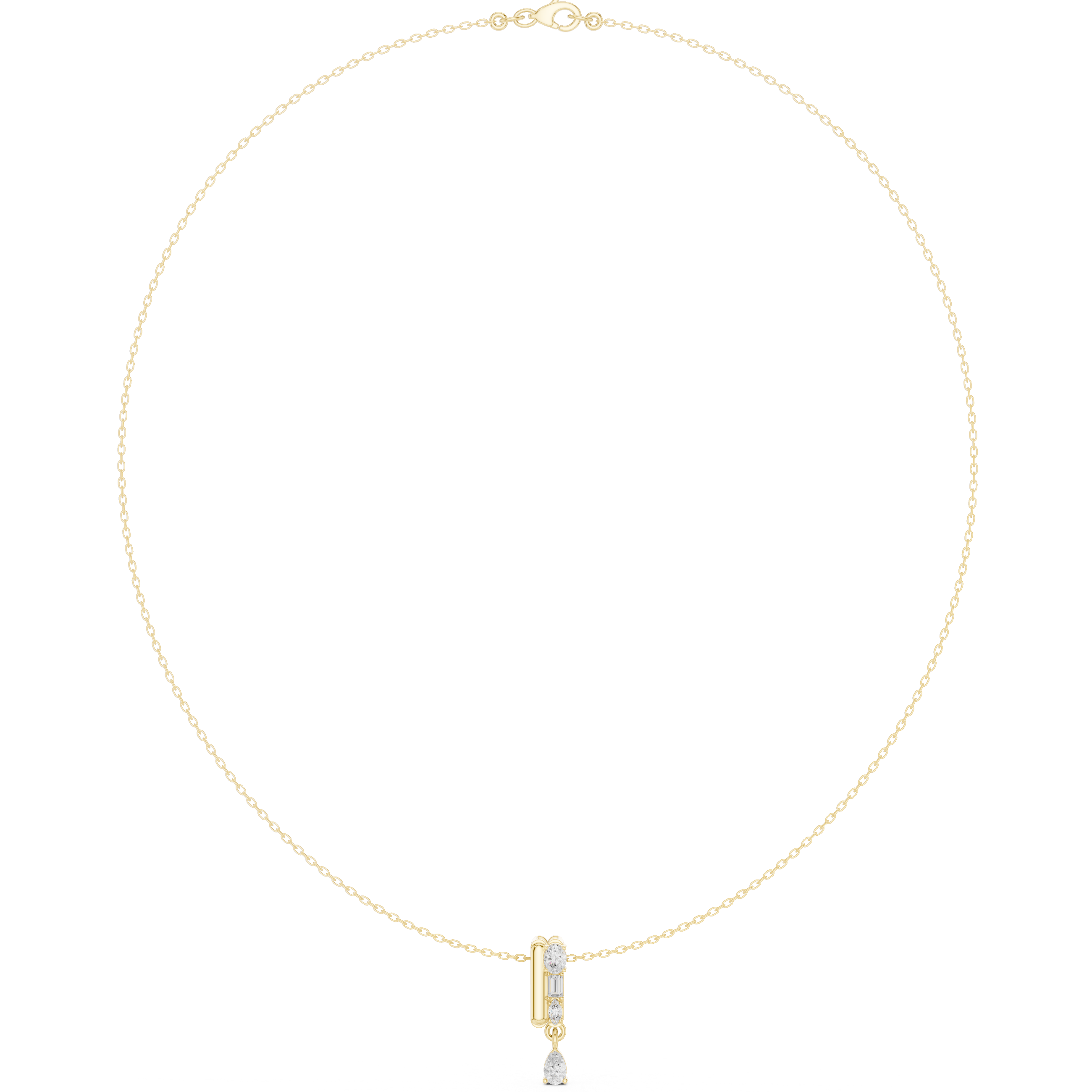 The Cresting Pear Drop Geometric Pendant
