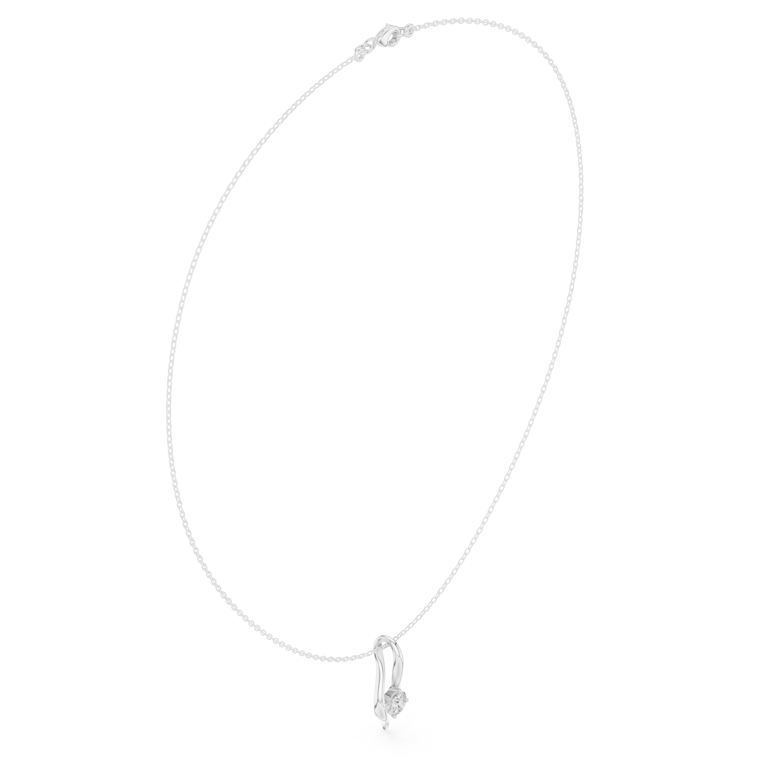 The Sovereign Twist Solitaire Pendant