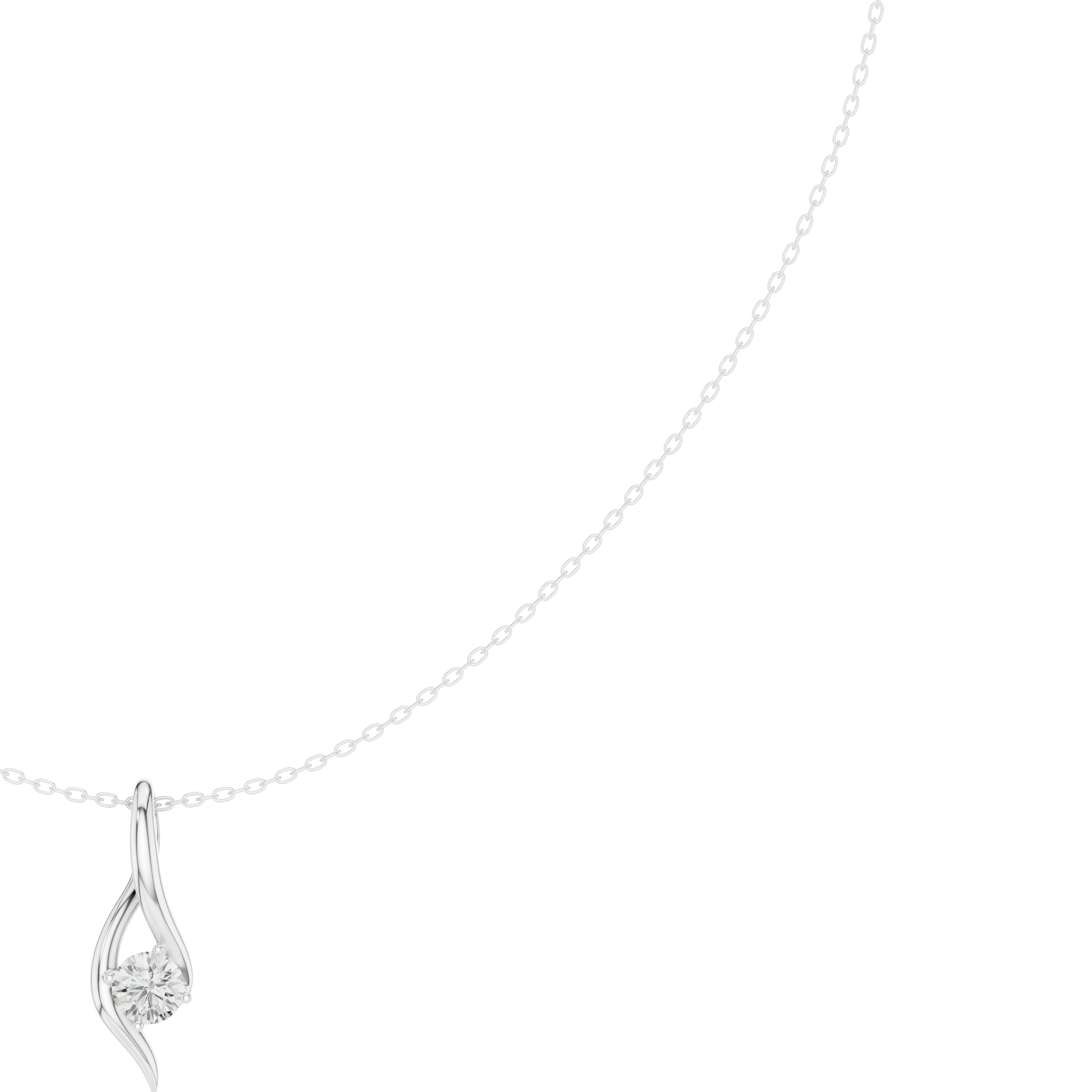 The Sovereign Twist Solitaire Pendant