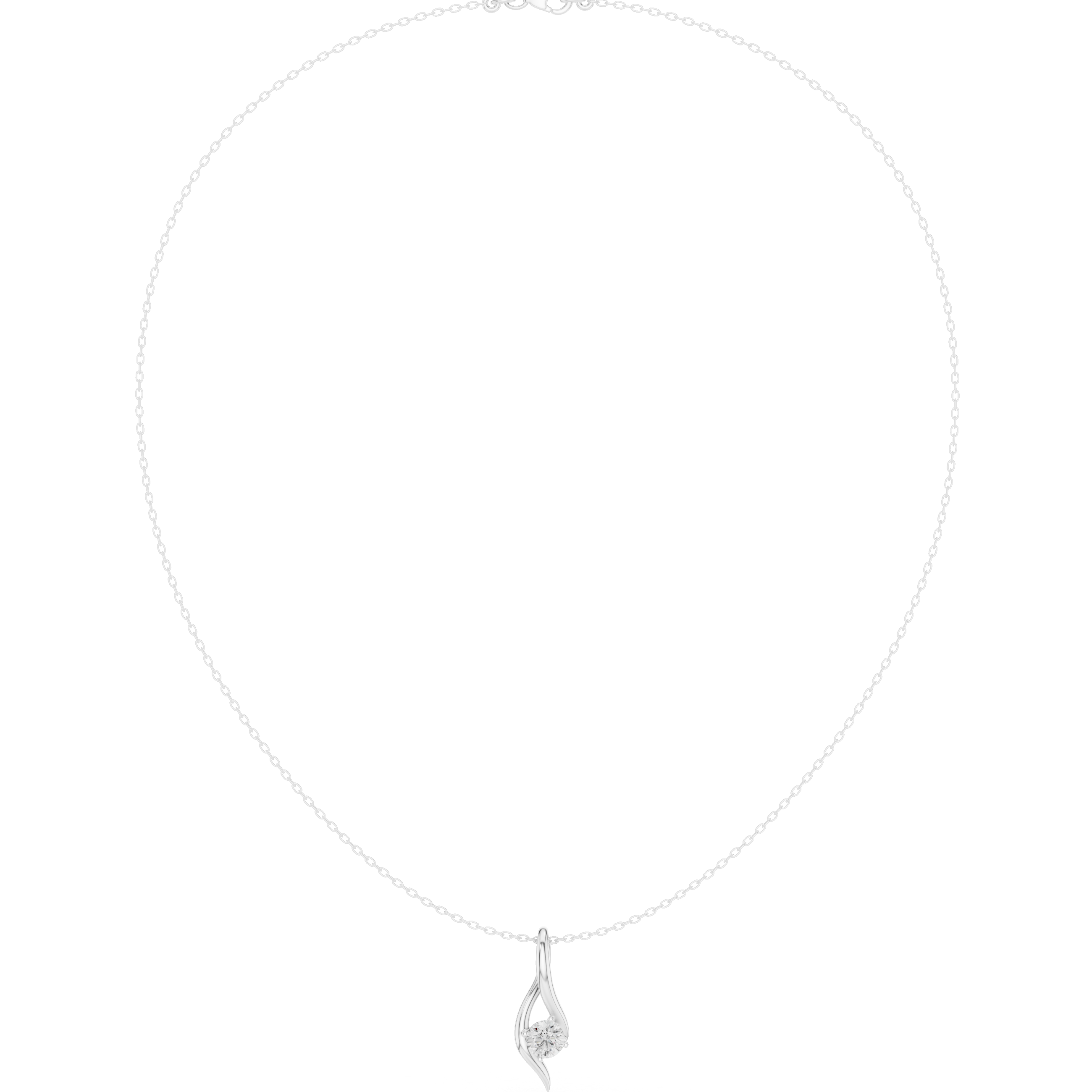 The Sovereign Twist Solitaire Pendant