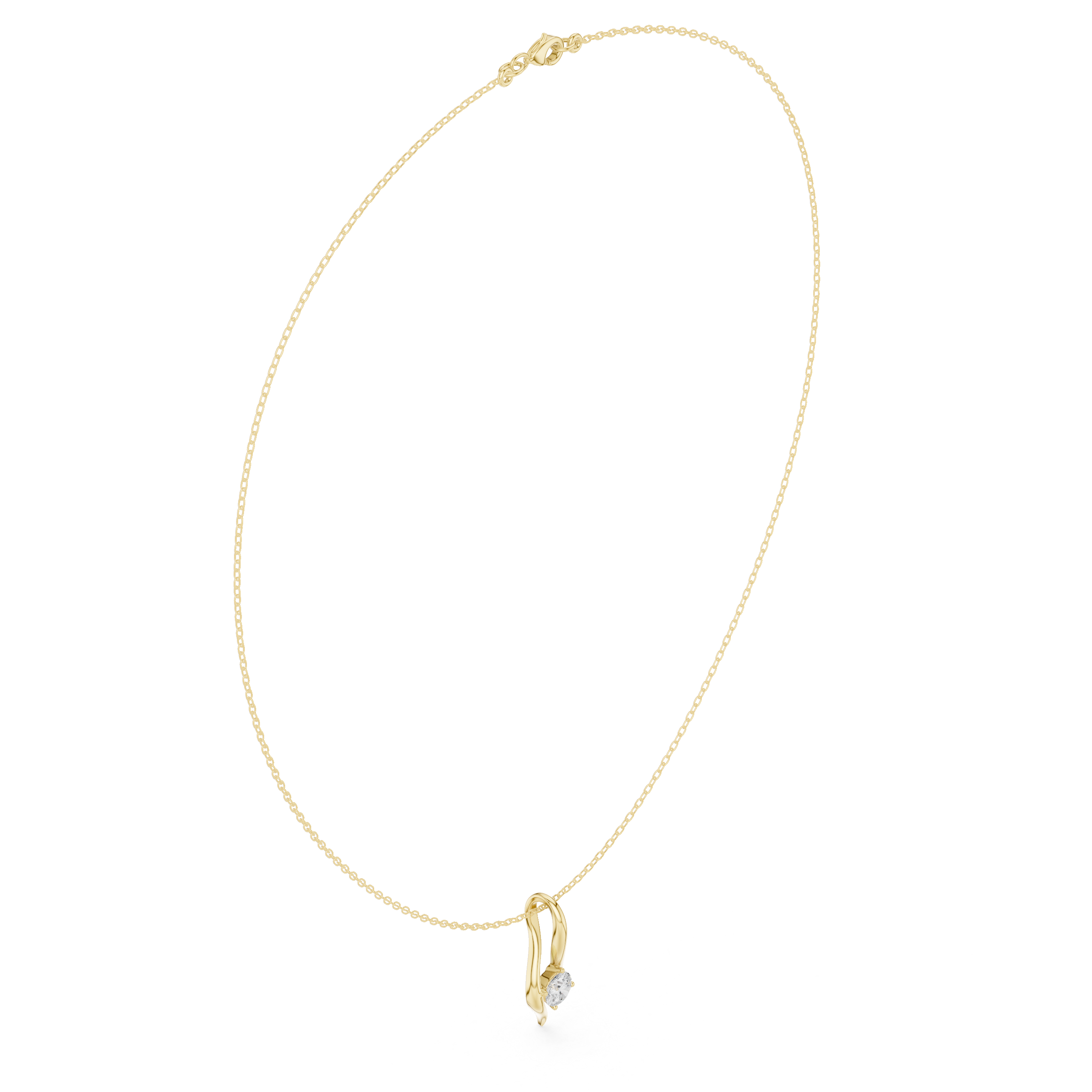 The Sovereign Twist Solitaire Pendant