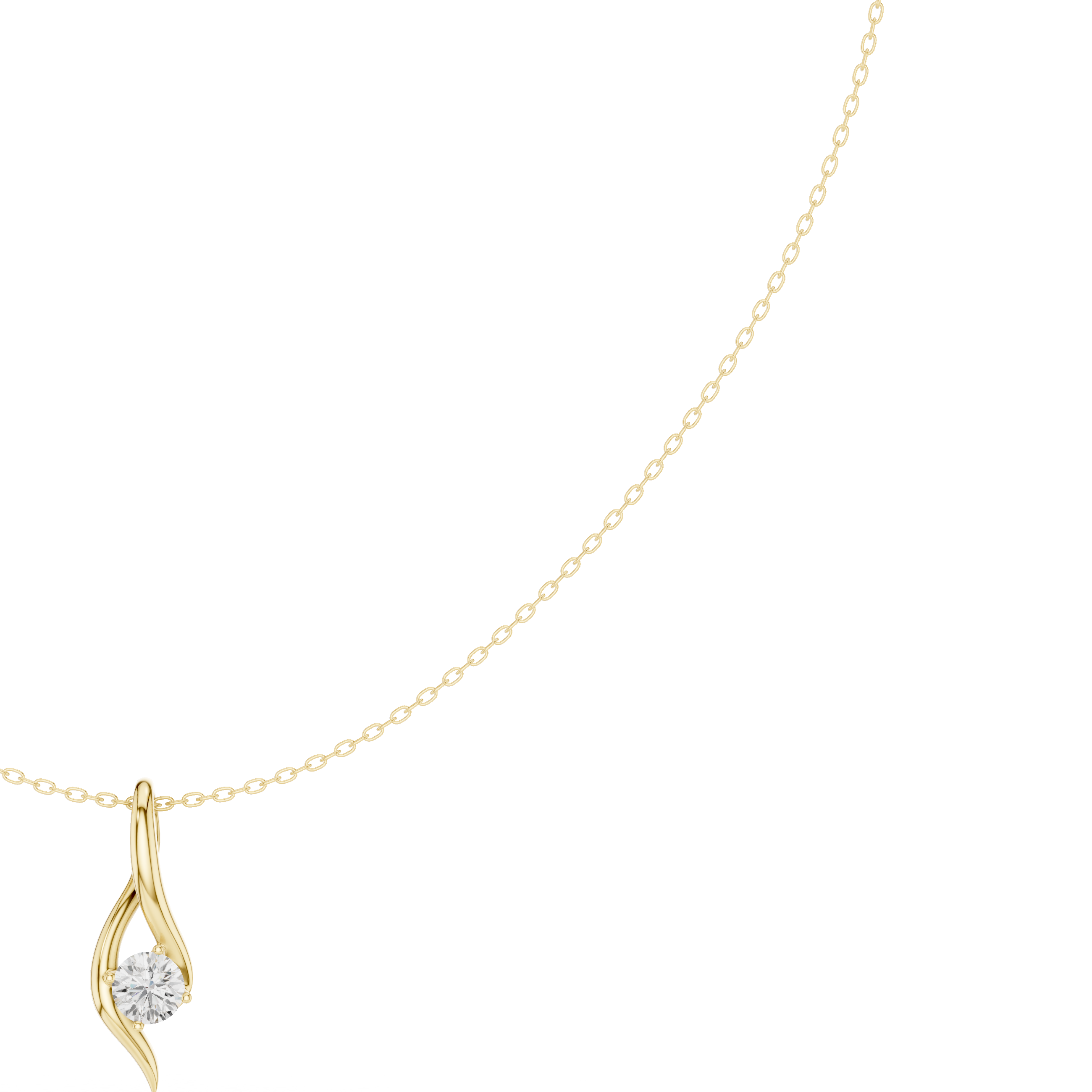 The Sovereign Twist Solitaire Pendant