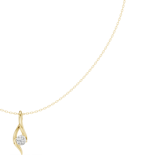 The Sovereign Twist Solitaire Pendant
