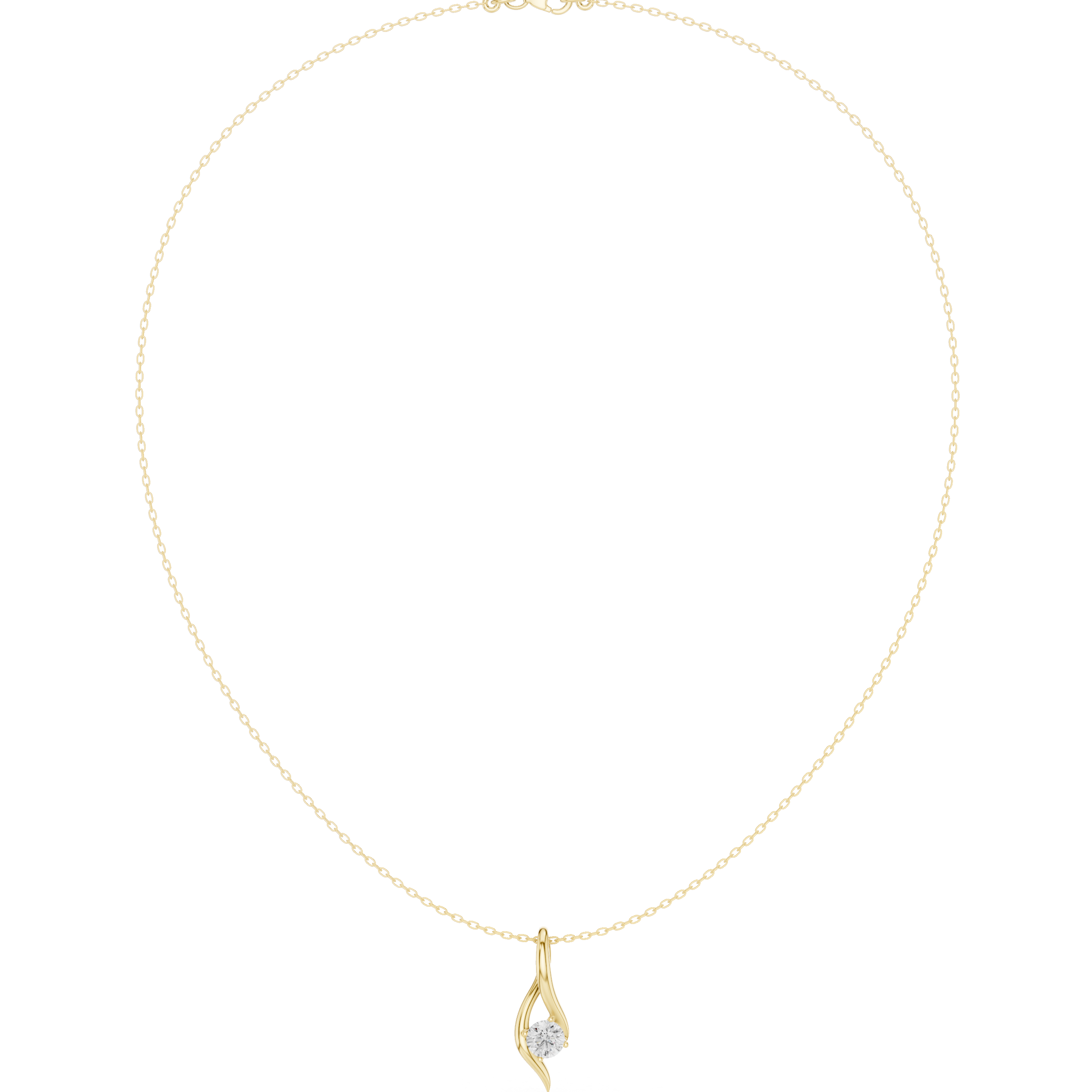 The Sovereign Twist Solitaire Pendant