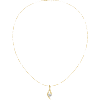 The Sovereign Twist Solitaire Pendant