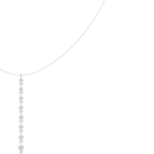 Vertical Gradient Y-Drop Diamond Necklace