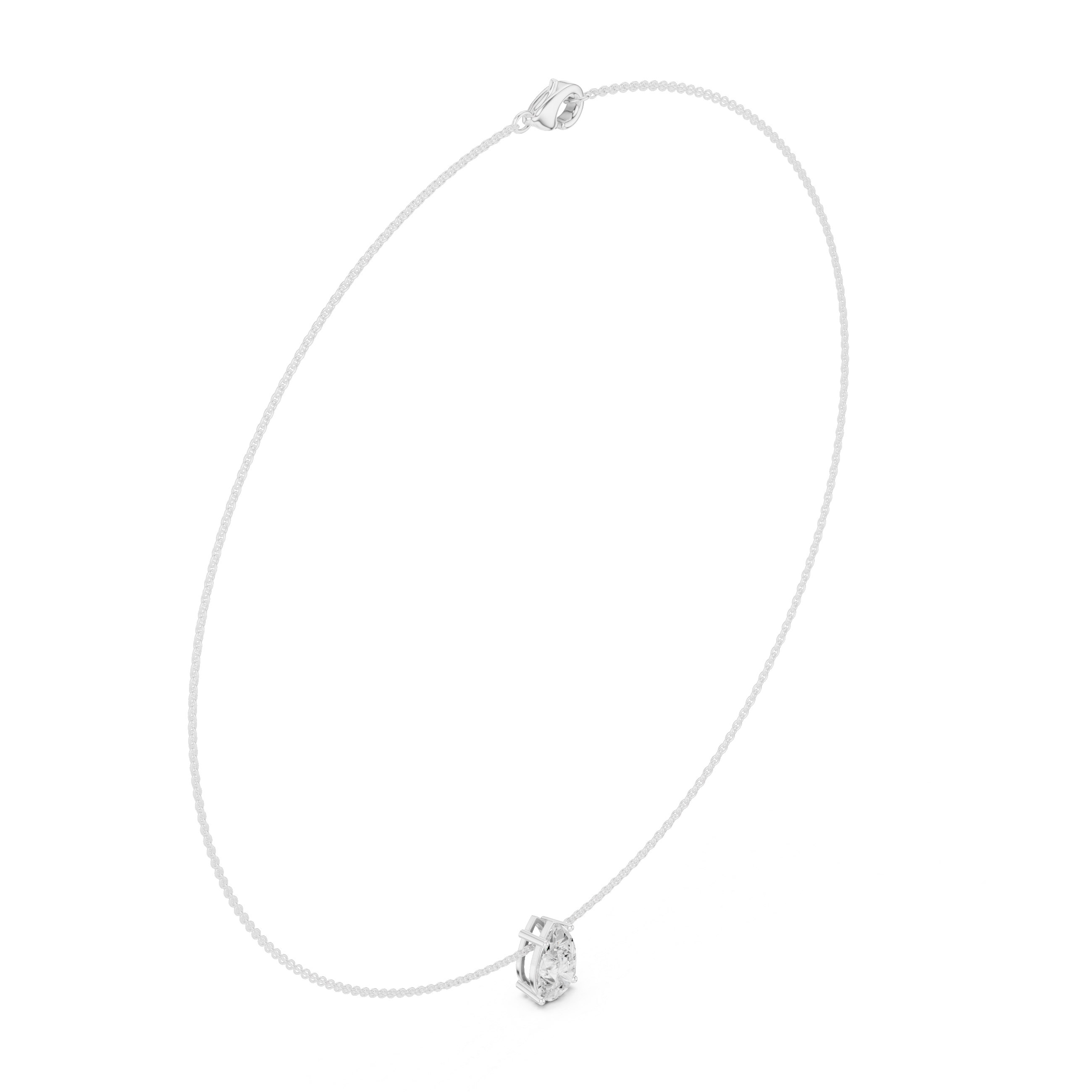 The Majestic 3.07-Carat Teardrop Solitaire Pendant