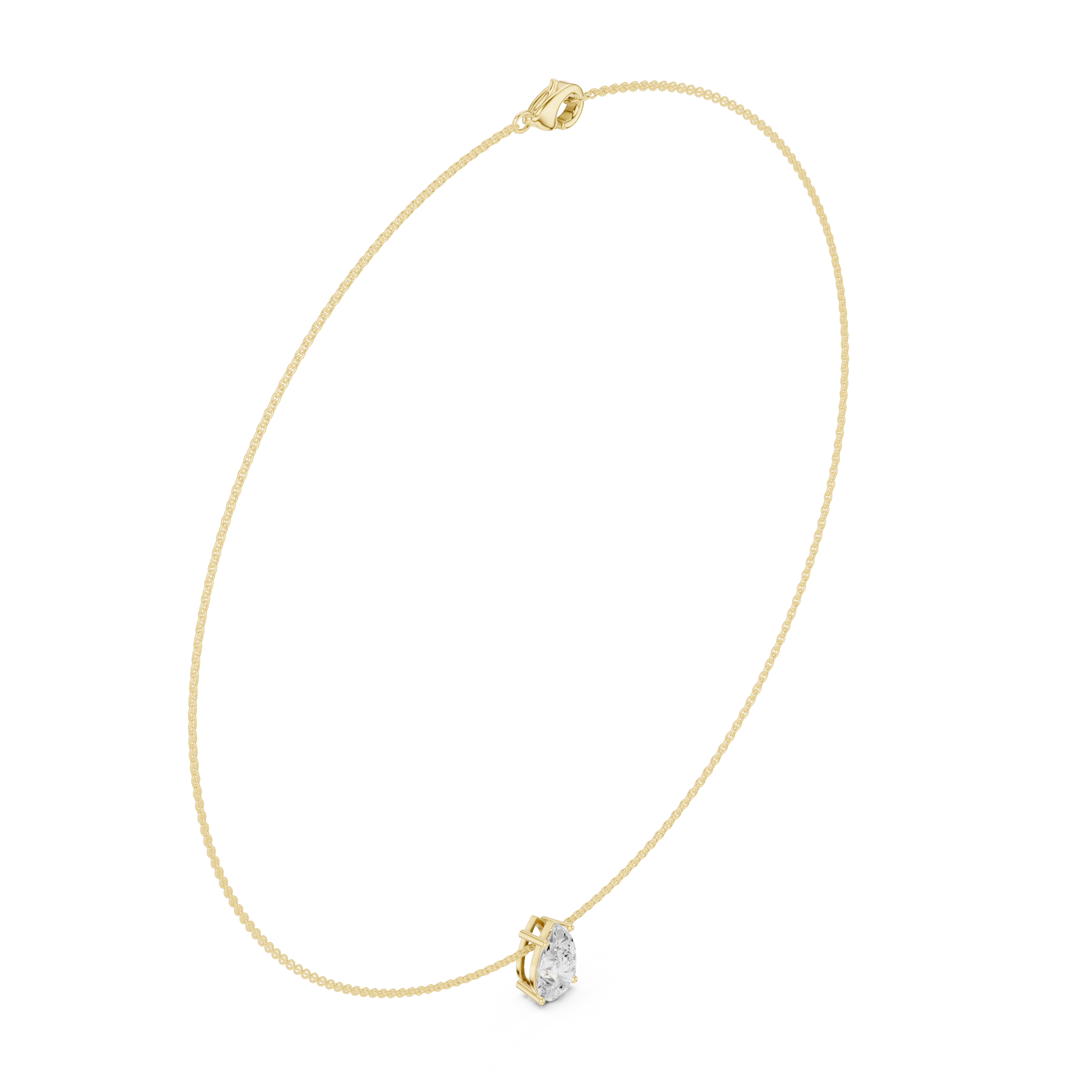 The Majestic 3.07-Carat Teardrop Solitaire Pendant