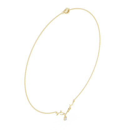 The Woodland Stag Solitaire Diamond Necklace